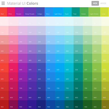 Googleのマテリアル デザインの配色 Material Ui Colors Web時短ツール