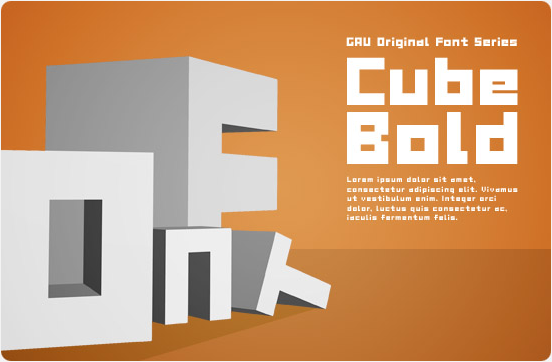 GAU+(ガウプラ)　Cube Boldフォントイメージ