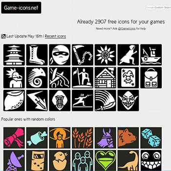 自由度高い 大量のゲームアイコン Game Icons Net Web時短ツール